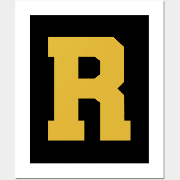 "R" (comic book high school letter) Wall Art by DCMiller01